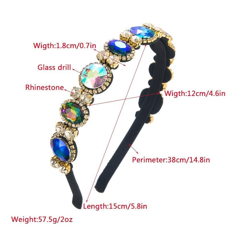 Sparkly Bejewelled Headband for Women Crystal Rhinestone Boho Hairband