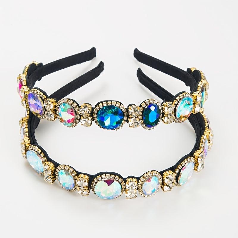 Sparkly Bejewelled Headband for Women Crystal Rhinestone Boho Hairband