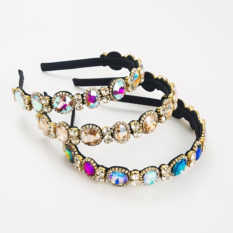 Sparkly Bejewelled Headband for Women Crystal Rhinestone Boho Hairband