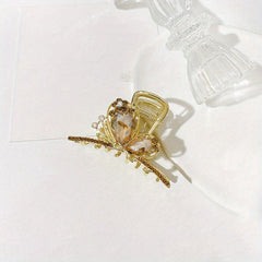 Rhinestone Butterfly Hair Claw Nonslip Ponytail Holder