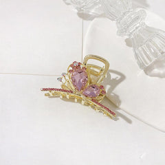 Rhinestone Butterfly Hair Claw Nonslip Ponytail Holder