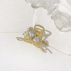 Rhinestone Butterfly Hair Claw Nonslip Ponytail Holder