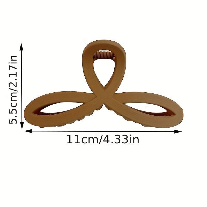 Frosted Clover Hair Claw Clip Strong Hold Grip Hair Jaw Clip