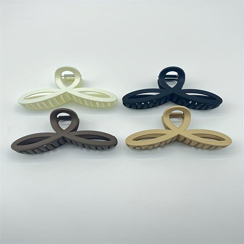 Frosted Clover Hair Claw Clip Strong Hold Grip Hair Jaw Clip