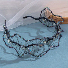 Purple Crystal Hair Hoop Bridal Accessories