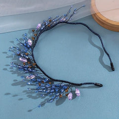 Purple Crystal Hair Hoop Bridal Accessories