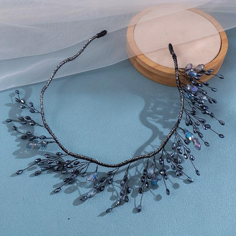 Purple Crystal Hair Hoop Bridal Accessories