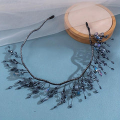 Purple Crystal Hair Hoop Bridal Accessories
