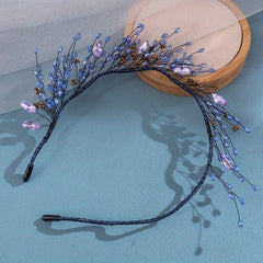 Purple Crystal Hair Hoop Bridal Accessories