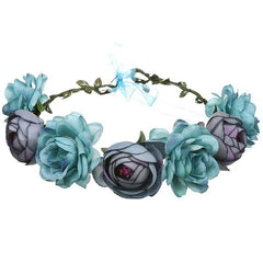 Rose Hairpin Holiday Wreath Hair Band Headdress Flower Crown Headband