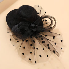 Small Fascinator Hat Mesh Hat Flower Bow Hair Accessories