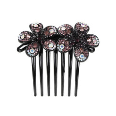 Rhinestone Flower Hair Comb Pin Wedding Bridal Headdress Accessory