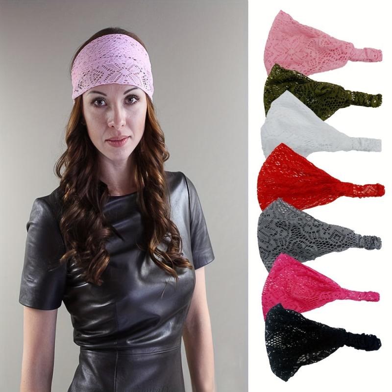 Lace Wide Headband Elastic Hair Band Hair Accessories For Women Girls