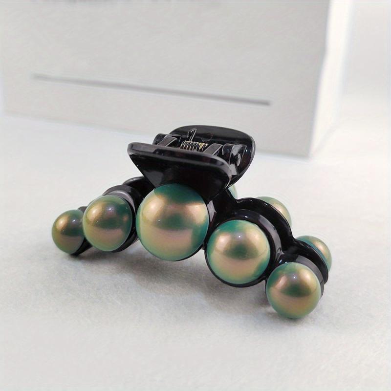 Faux Pearl Decor Hair Claw Minimalist Banana Clip