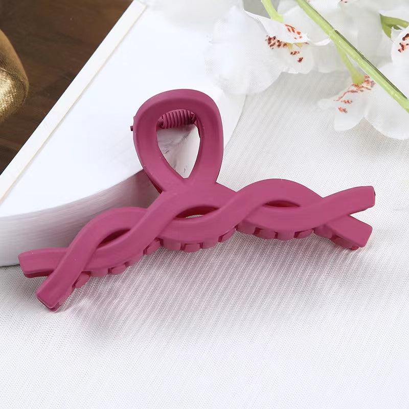 Frosted Twist Hair Claw Clip Strong Hold Grip Hair Jaw Clip