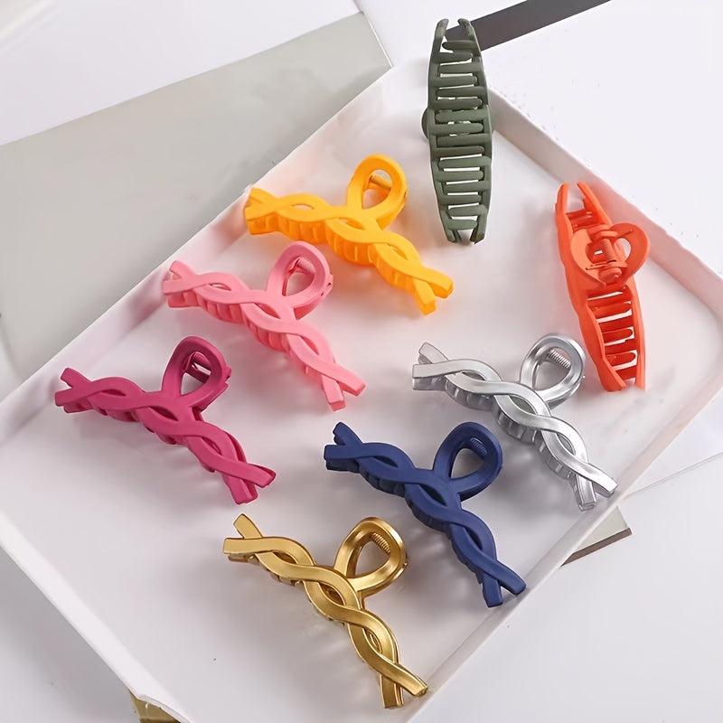 Frosted Twist Hair Claw Clip Strong Hold Grip Hair Jaw Clip