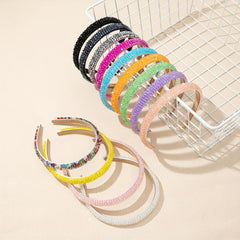 Colorful Rhinestone Headband Glitter Hair Band for Women Girls
