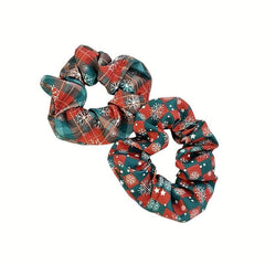 Christmas Large Scrunchies Sweet Stars Snowflake Hair Ring