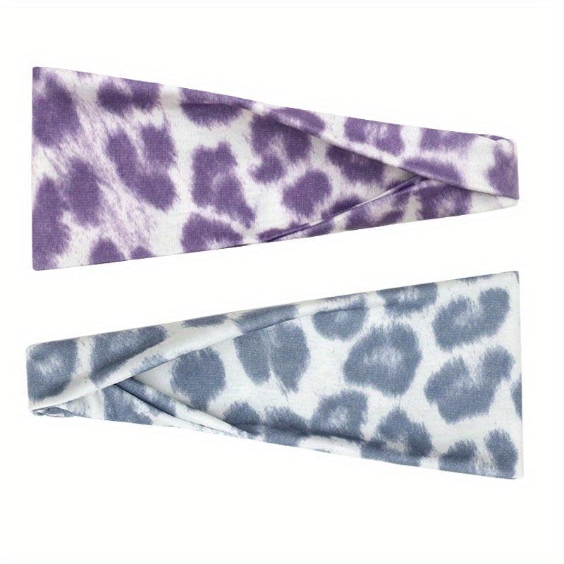 Leopard Print Headband Polka Dot Pattern Wide Hair Band