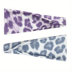 Leopard Print Headband Polka Dot Pattern Wide Hair Band