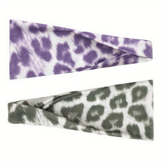 Leopard Print Headband Polka Dot Pattern Wide Hair Band