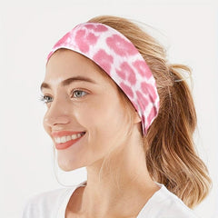 Leopard Print Headband Polka Dot Pattern Wide Hair Band