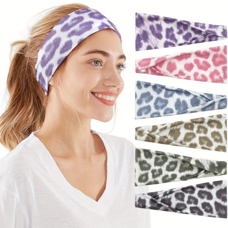 Leopard Print Headband Polka Dot Pattern Wide Hair Band