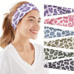 Leopard Print Headband Polka Dot Pattern Wide Hair Band