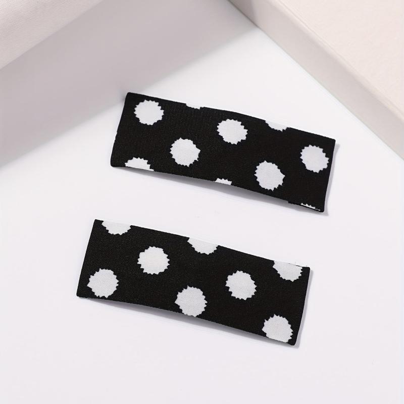 2pcs Polka Dot Snap Clip Hair Clip for Women Girls