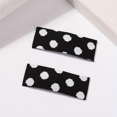 2pcs Polka Dot Snap Clip Hair Clip for Women Girls
