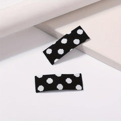 2pcs Polka Dot Snap Clip Hair Clip for Women Girls