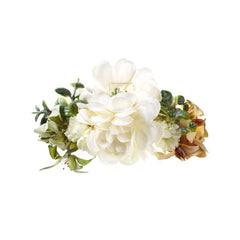 Flower Fabric Hair Claw Clip Strong Hold Grip