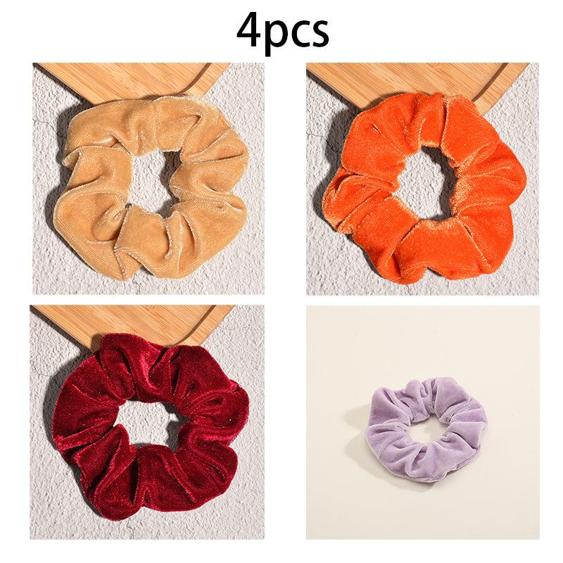 Soft Velvet Elastic Hair TIE Scrunchies Solid Rubber Band Hair Accessories