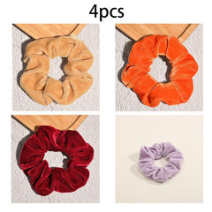 Soft Velvet Elastic Hair TIE Scrunchies Solid Rubber Band Hair Accessories