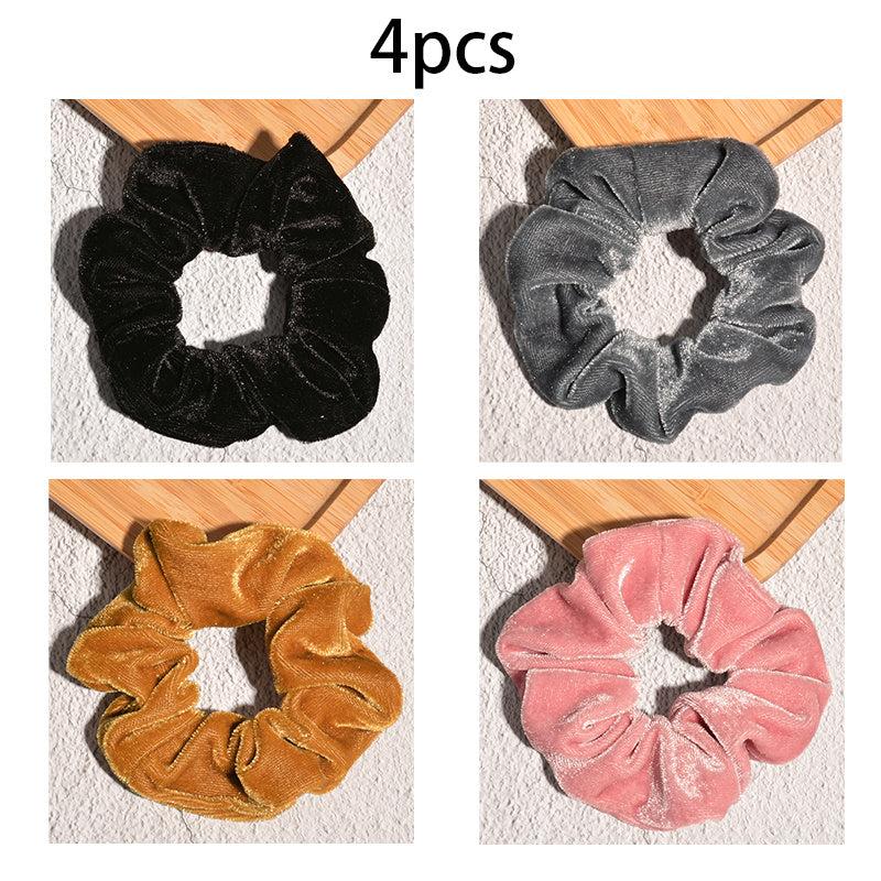 Soft Velvet Elastic Hair TIE Scrunchies Solid Rubber Band Hair Accessories