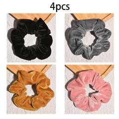 Soft Velvet Elastic Hair TIE Scrunchies Solid Rubber Band Hair Accessories