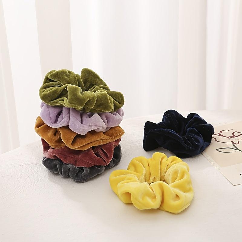 Soft Velvet Elastic Hair TIE Scrunchies Solid Rubber Band Hair Accessories
