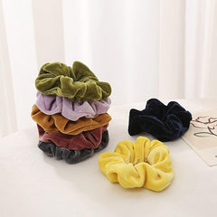 Soft Velvet Elastic Hair TIE Scrunchies Solid Rubber Band Hair Accessories