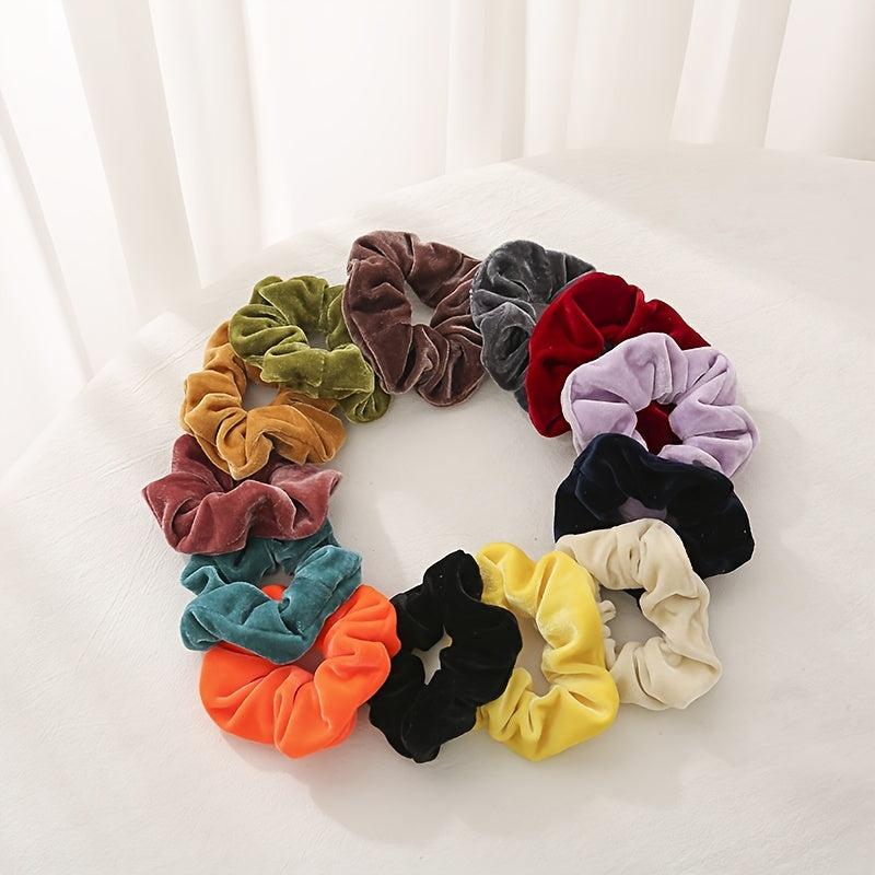Soft Velvet Elastic Hair TIE Scrunchies Solid Rubber Band Hair Accessories