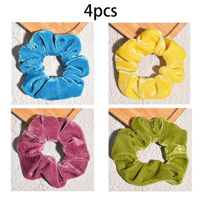 Soft Velvet Elastic Hair TIE Scrunchies Solid Rubber Band Hair Accessories