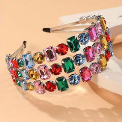 Colored Rhinestone Headband Birthday Party Headdress Hair Accessory