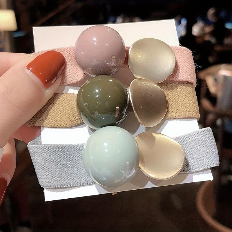 Wide Beaded Hair Tie Style Hair Rope Hair Accessories For Women Girls