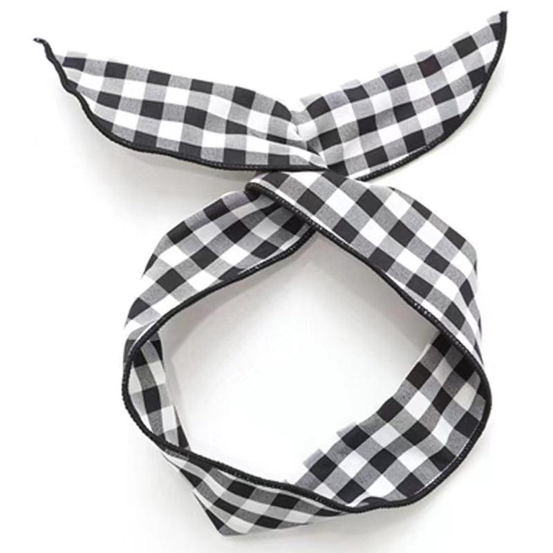 Vintage Bow Tie Rabbit Ear Headband Hair Accessory