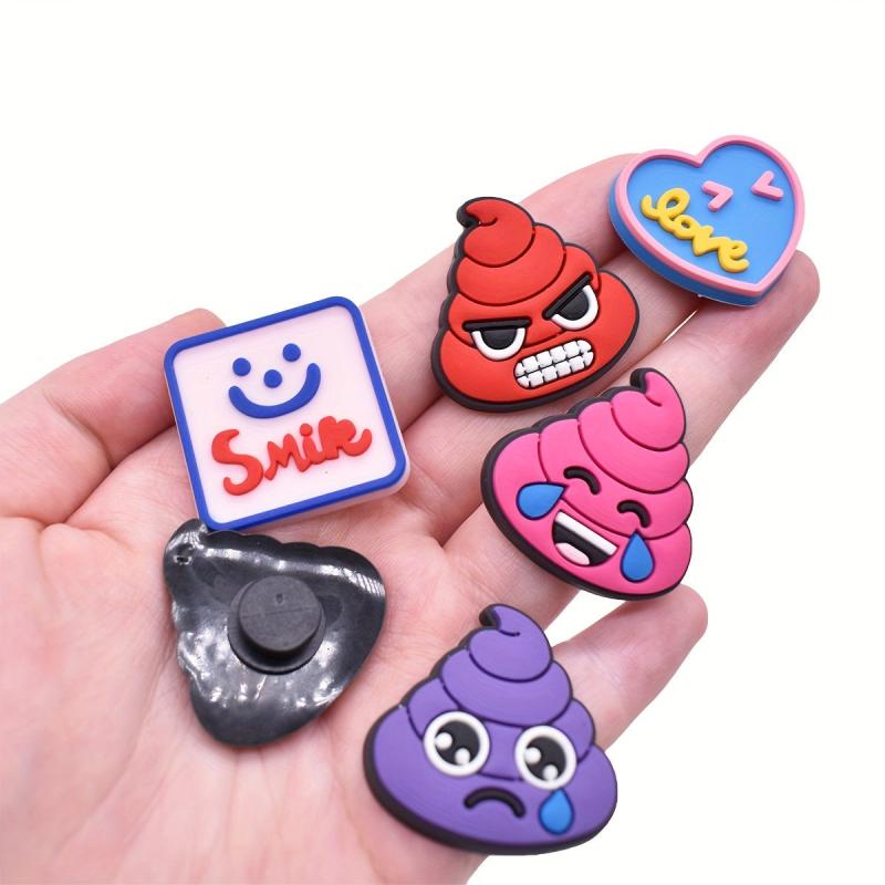 16pcs Cartoon Poop Shoes Charm DIY Sandals Decoration