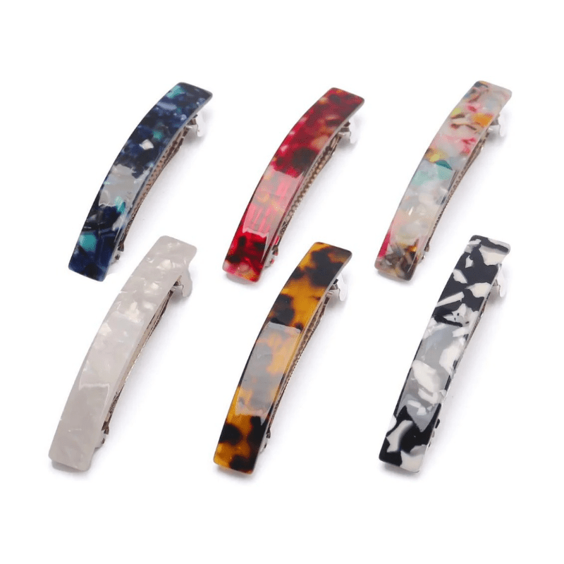 Leopard Pattern Hair Clip Acrylic Barrette Style Hair Clip