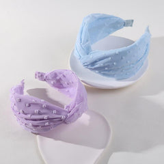 2pcs Knotted Headbands Wide Cross Knot Hair Hoop Women's Headbands Elastic Turba