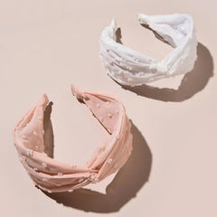 2pcs Knotted Headbands Wide Cross Knot Hair Hoop Women's Headbands Elastic Turba