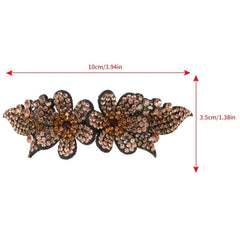 Flower Rhinestone Hair Clips Ponytail Holder Hair Accessories