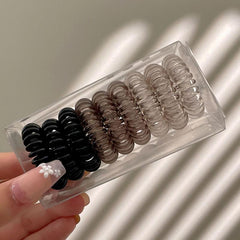 9pcs Elastic Spiral Hair Tie Hair Accessories Ponytail Seamless Hair Rope