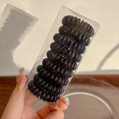 9pcs Elastic Spiral Hair Tie Hair Accessories Ponytail Seamless Hair Rope